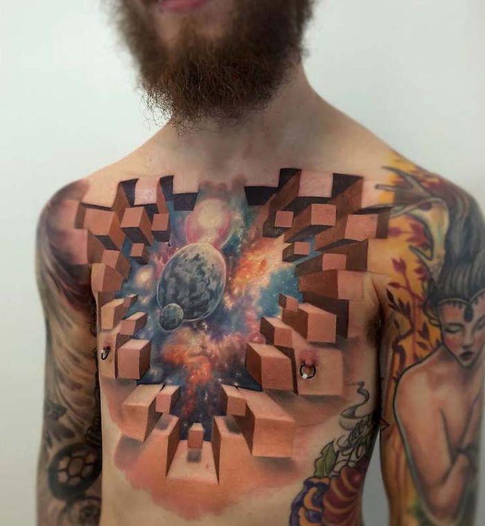 45 impresionantes tatuajes inspirados en el espacio